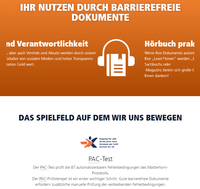 Screenshot der Landingpage